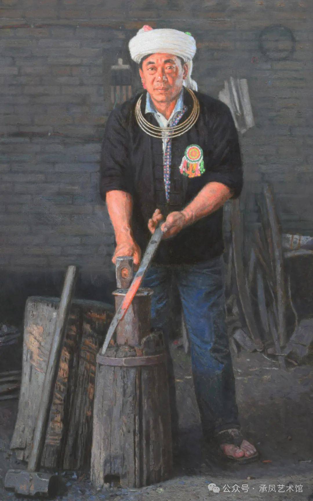 100cmx65cm 布面油画宏村 60cmx80cm 布面油画黄河 500cmx500cm 布面