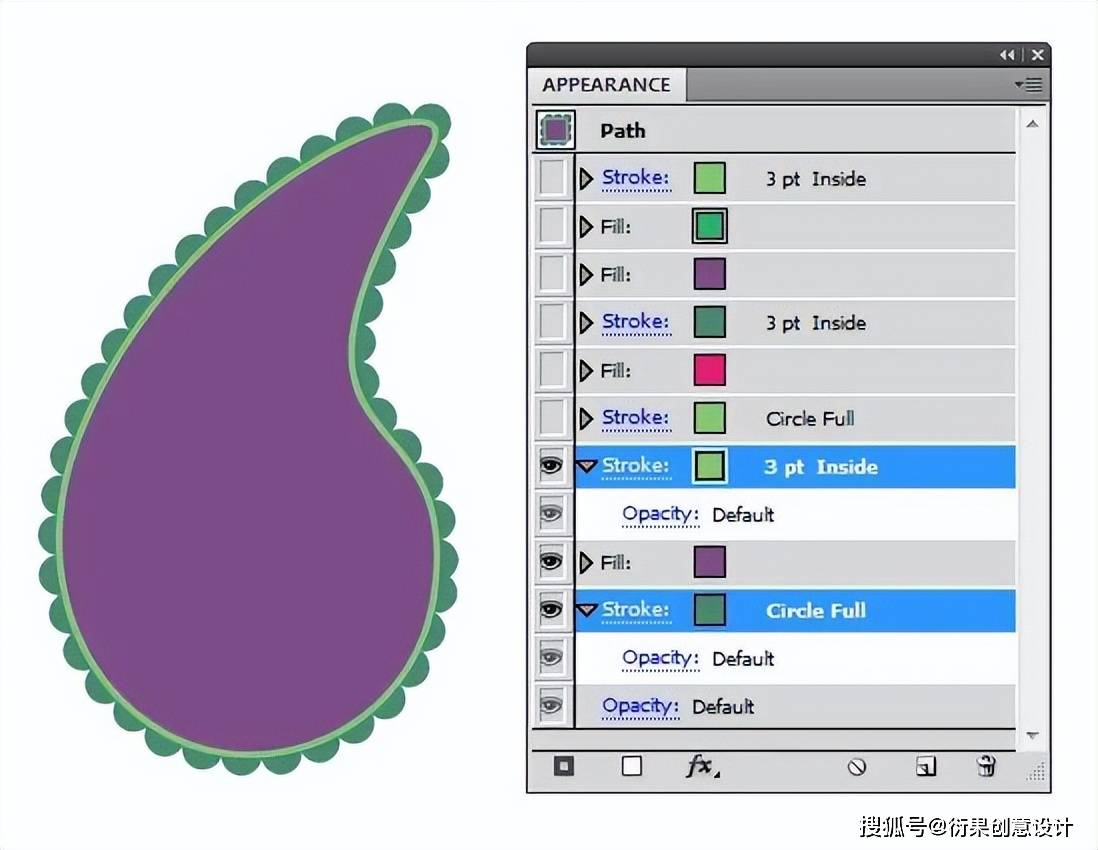 ai软件技巧,佩斯利风格图案_笔画_画笔_颜色