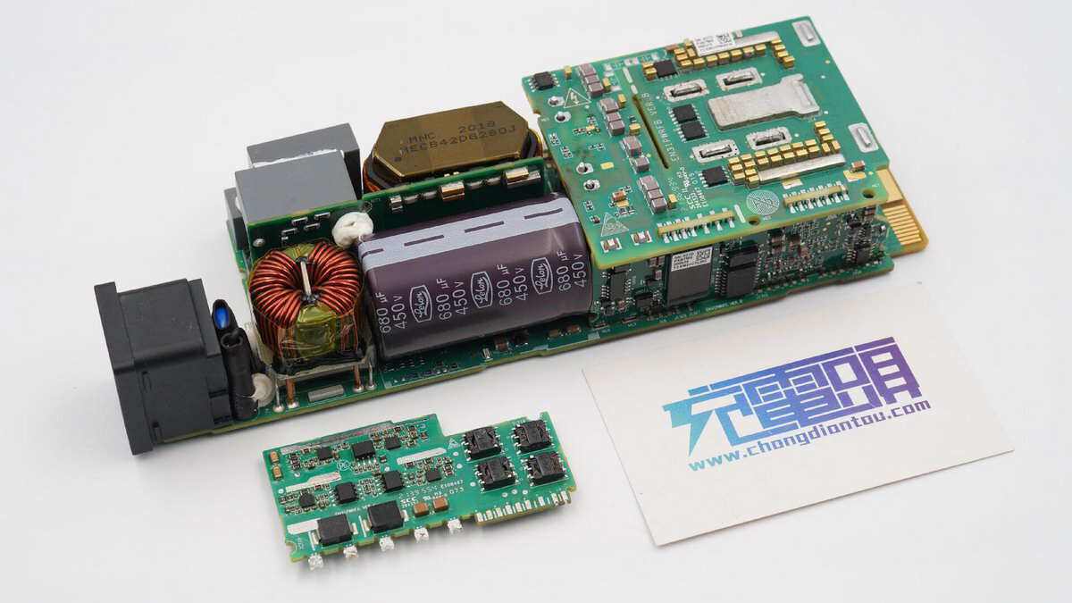 称工业艺术品是对它的尊重,华为3000w氮化镓钛金牌电源拆解_输出_小板