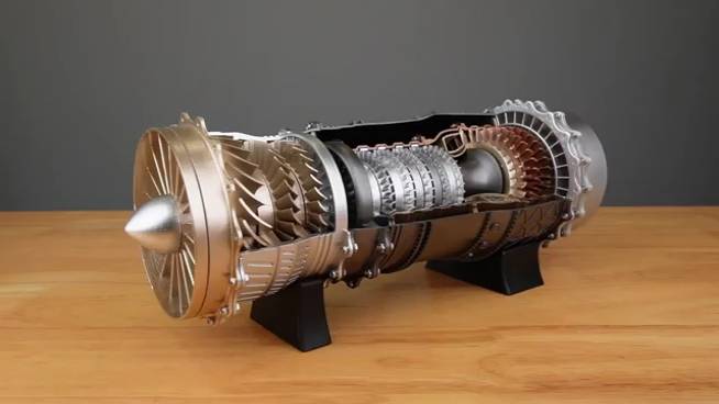 涡轮螺旋桨发动机模型由燃气轮机和螺旋桨组成