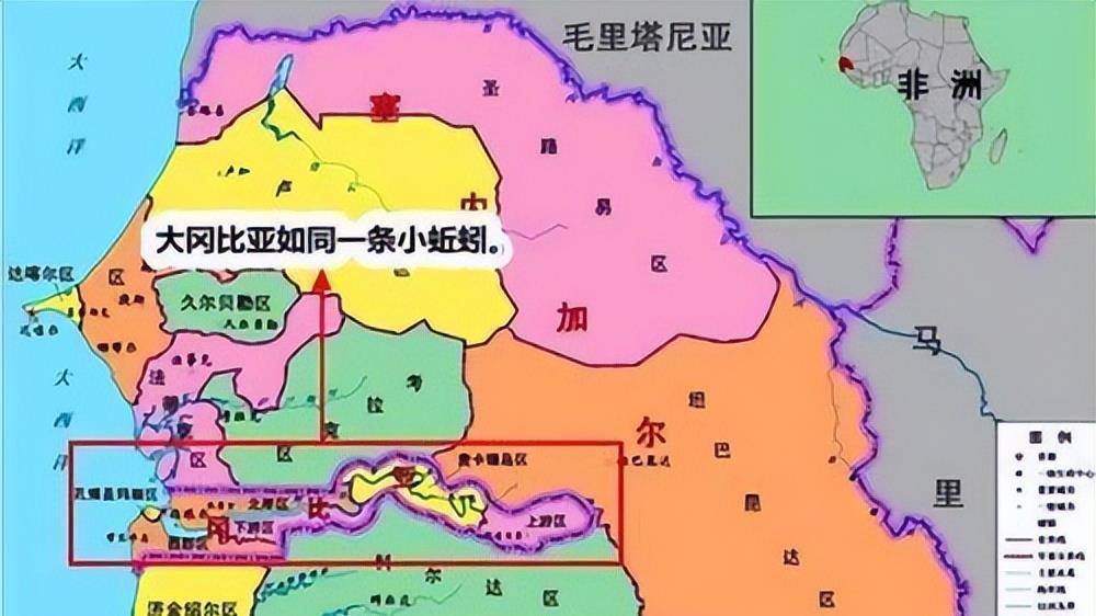 如果你翻开地图会发现,冈比亚就像是一条弯弯曲曲的蚯蚓一样,人口