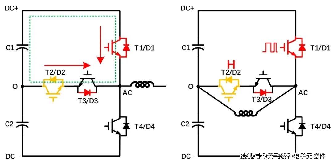 t-npc三电平电路的双脉冲与短路测试