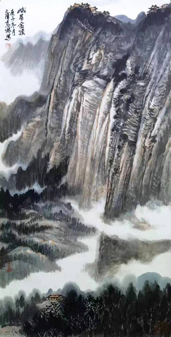 中国艺术经典:画家高杰作品欣赏_先生_山水画_大山