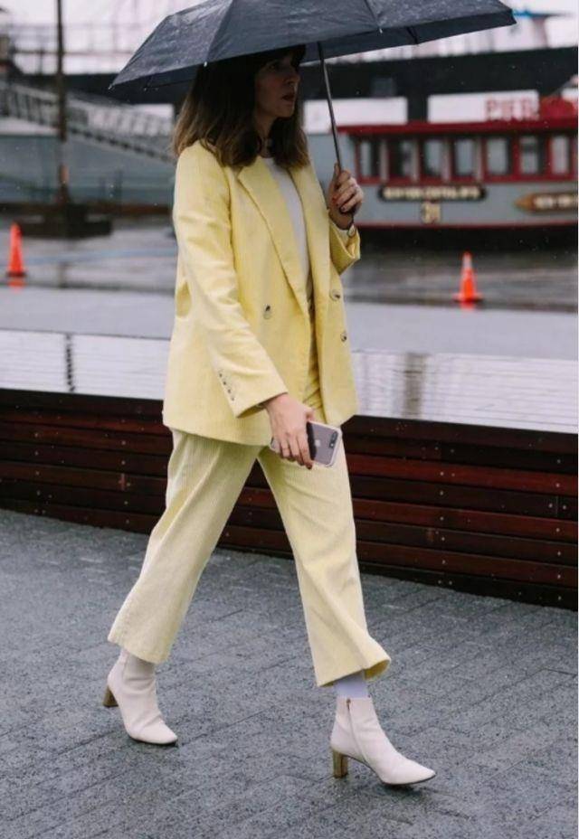 猝不及防的降温,你需要一款西装凹造型,倪妮干练,杨