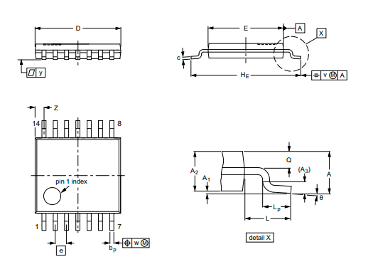 74hc86d/74hc86pw逻辑器件中文资料pdf数据手册参数引脚图图片芯片