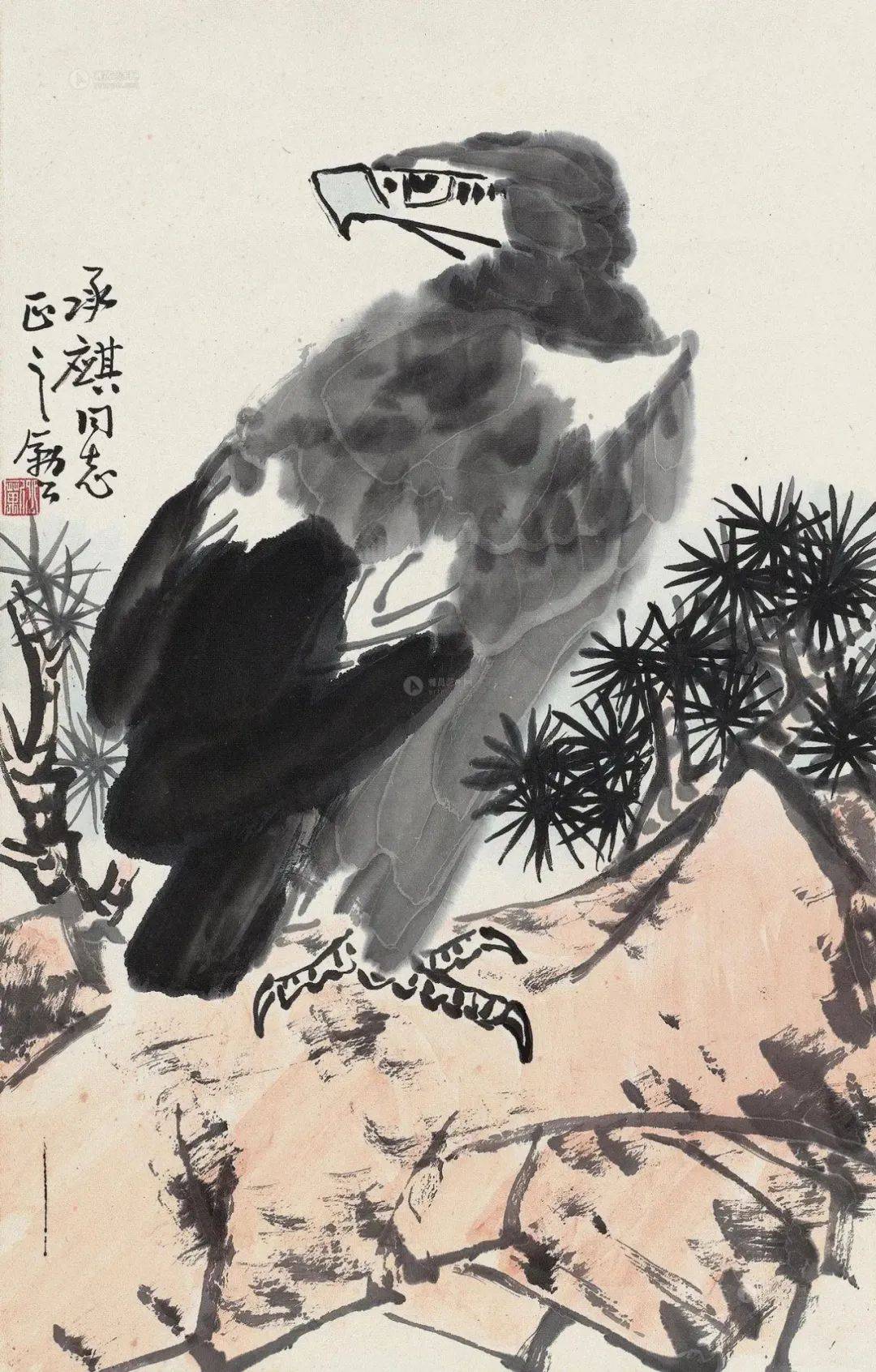 陈子庄:齐白石画鹰像正生;潘天寿,李苦禅画得凶狠,少内涵_常态_眼光