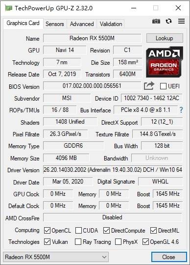 微星bravo17笔记本评测:120hz电竞屏 rx 5500m足够香_锐龙_性能_测试