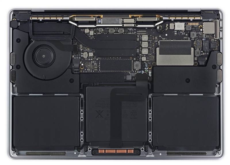 13寸touch bar版macbook pro拆解:修复性低到哭_主板_intel_芯片