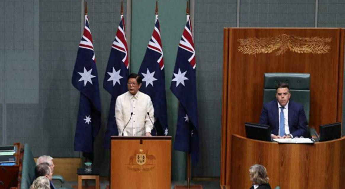 马科斯访澳找"帮手",要对中国寸土不让,我国防部对菲律宾摊牌