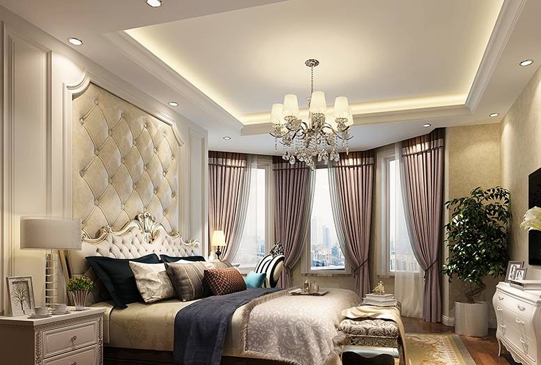 又有温馨氛围,使得业主居住的更为舒适,吊顶分为跌级吊顶和平面吊