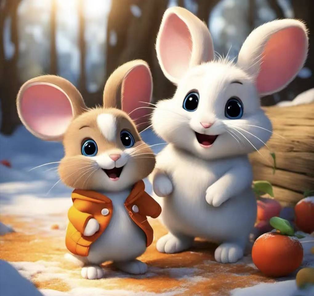 老鼠米奇和兔子贝贝!
