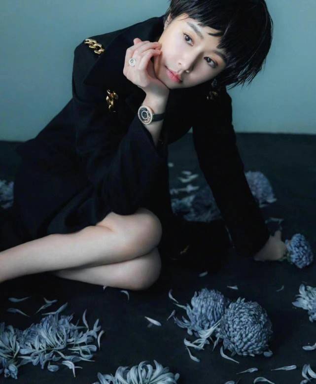 原创林心如久违翻车凹造型拍大片土味十足剪短发换脸颜值惨跌