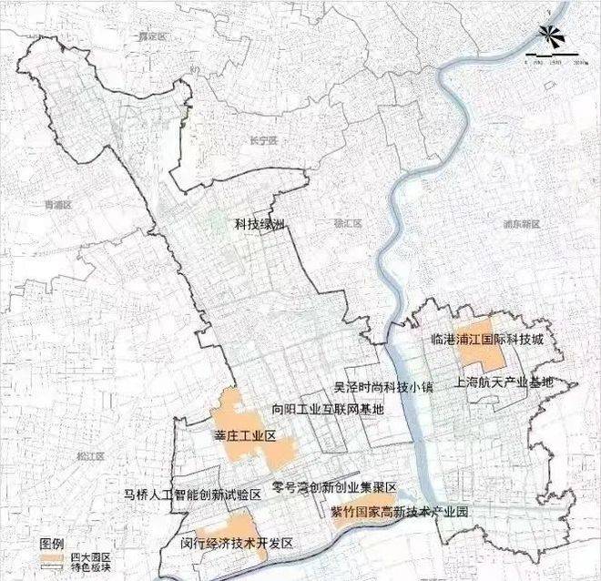 板块内拥有大面积可开发土地的同时,还紧靠三个"老大哥"园区,其中两个