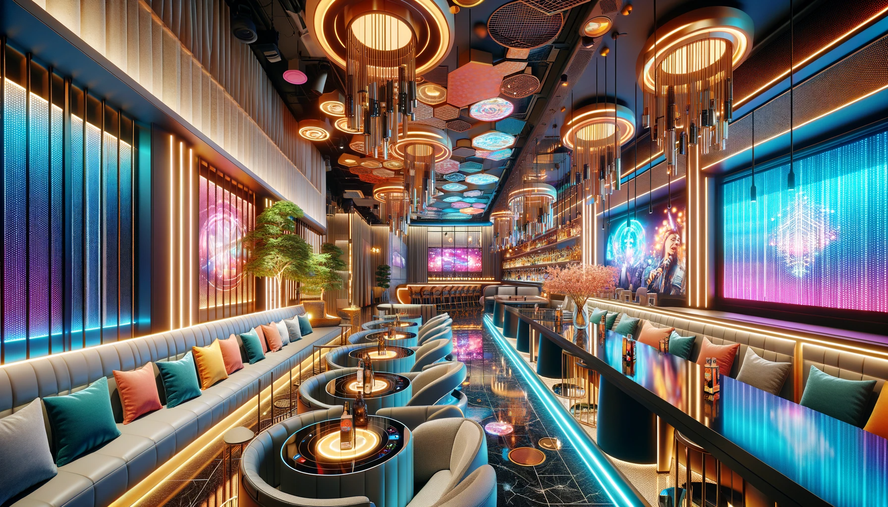 点亮夜幕下的梦幻舞台ktv吧台的led灯光魔法与点歌的完美邂逅