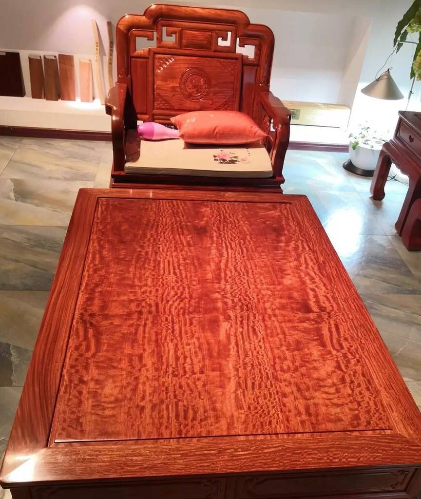 原创红木家具缅甸花梨大床