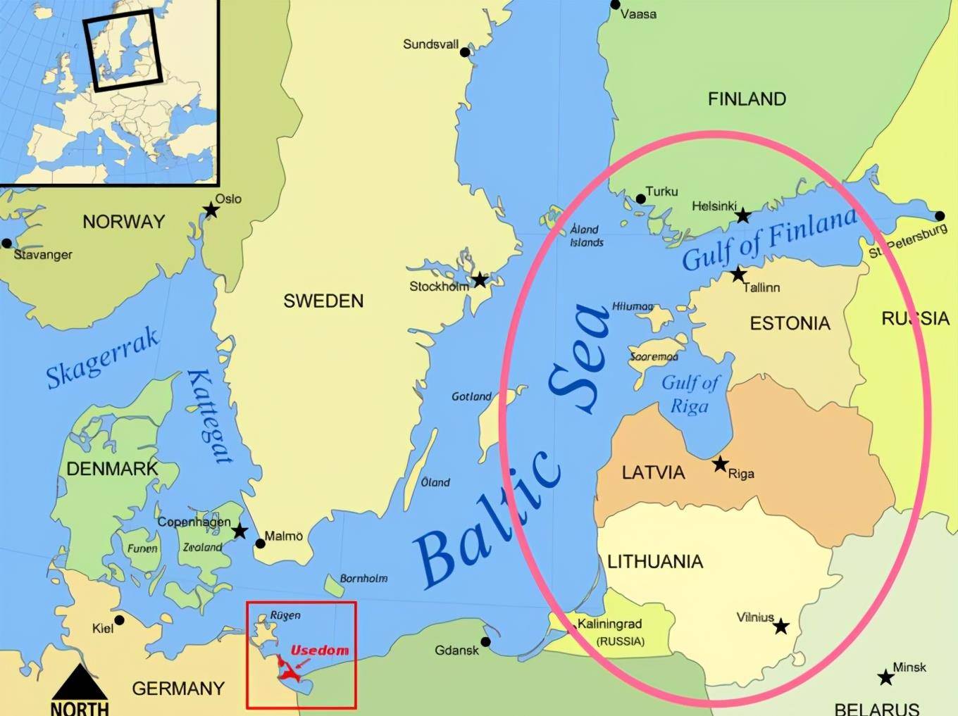 其实另外3个国家是指波罗的海三国,是波罗的海沿岸的立陶宛,拉脱维