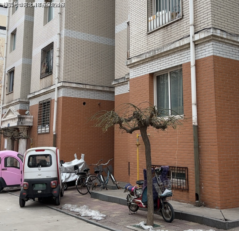 在新世纪花园,天鹅小区内记者看到,雨雪天气下仍有居民将充电线从自家