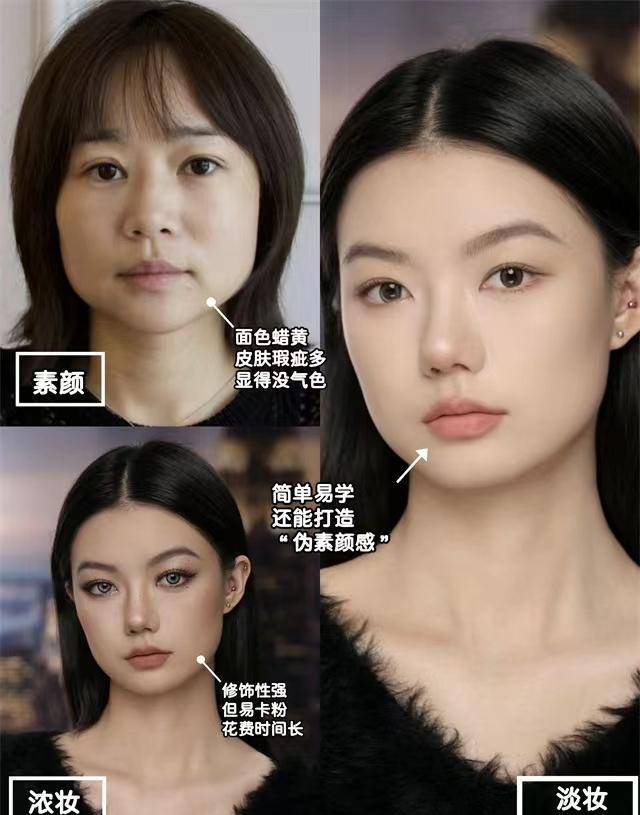 原创女生不管多懒出门尽量化淡妆教你这4个步骤简单易学还精致