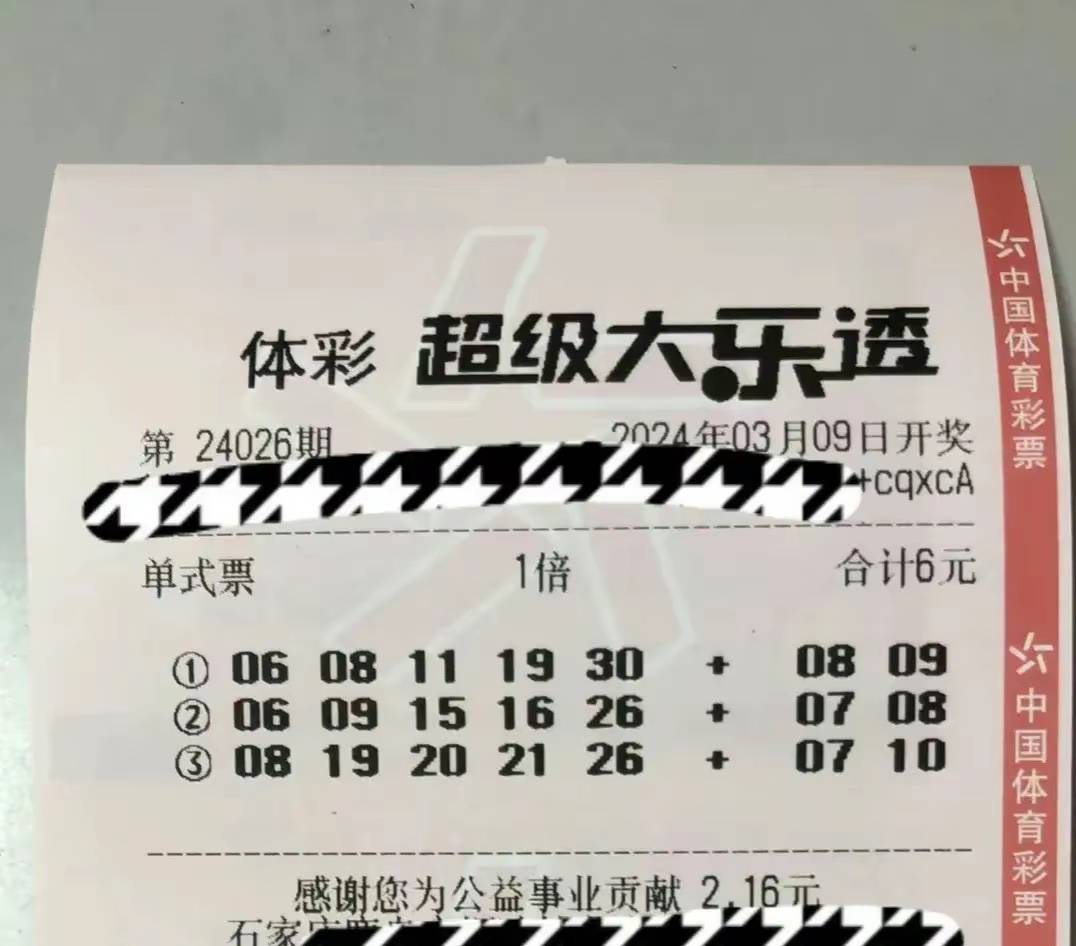 原创第24026期大乐透晒票耐心和时间态度和坚持也很重要