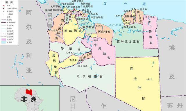 利比亚是北非的国际,国土170多万平方公里,大部分是沙漠,人口600多万