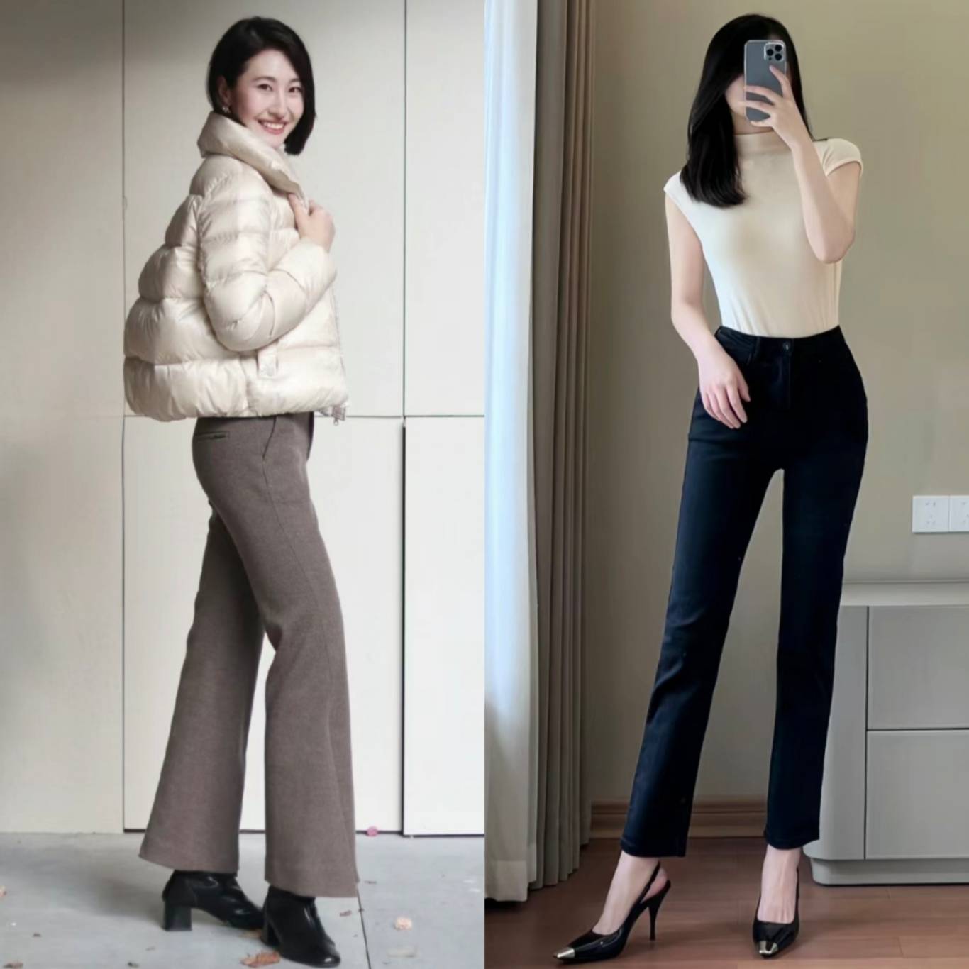 阔腿裤和直筒裤对比,哪个更显瘦显高?分别适合什么身材的人?