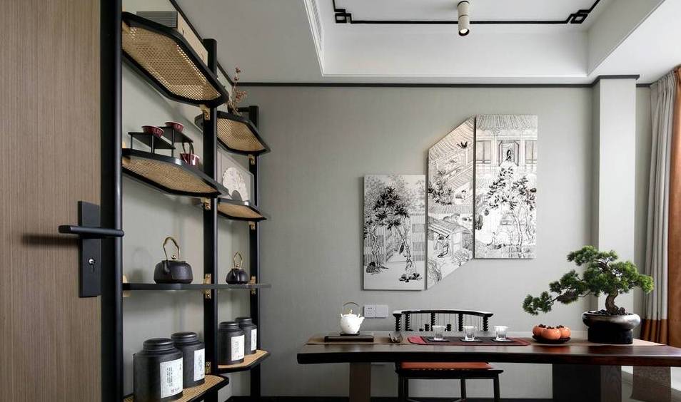 原创160平新中式寒梅沁雪金燕高飞26万让家美的不可方物