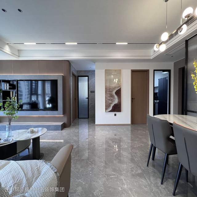 福州景湖佳园120平现代风格装修简洁有层次福州中宅装饰福州装修