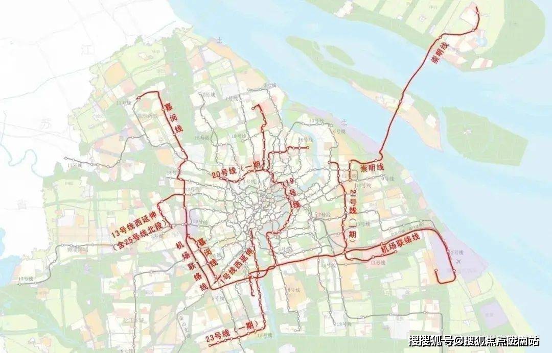 这点从交通的格局中就能看得出来,这几年落地的轨交:嘉闵线,崇明线,23