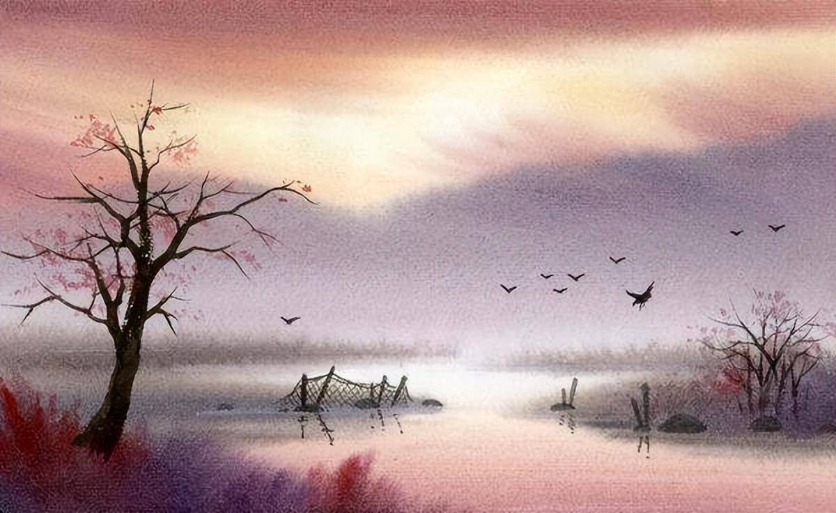 楼阁淡春姿",词的一开始,一幅朝云密布,细雨如丝的春景图,便展现在