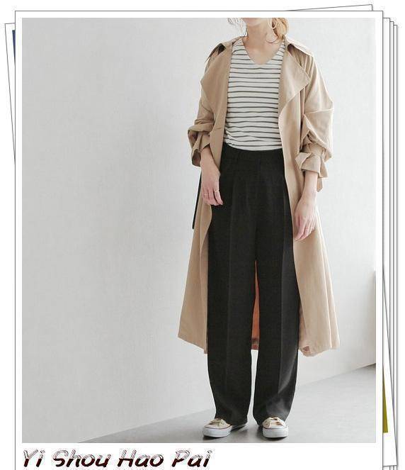 原创轻时尚女性的风衣搭配日系经典样板穿搭示范照着穿就够了