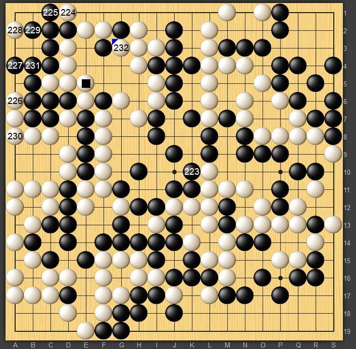日本围棋比赛中,余正麒与佐田笃史厮杀一盘,对局中,执黑的佐田笃史序