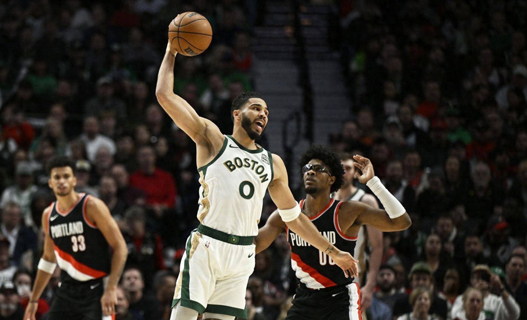 无限逼近锁定联盟第一 塔图姆500场里程碑_比赛_凯尔特人队_开拓者队