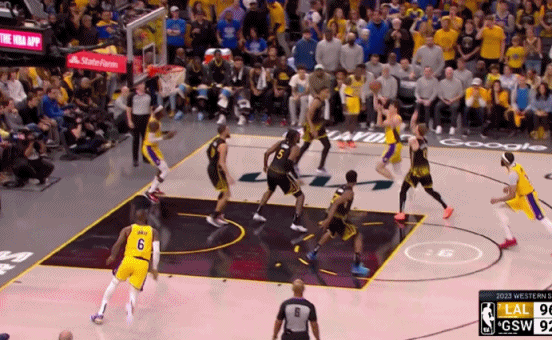 原创nba季后赛湖人擒勇士总分10詹眉狂轰5234水花5