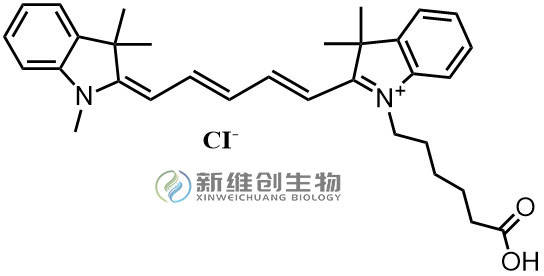 cy5羧酸cy5cooh羧基修饰的荧光染料结构式生命科学科研试剂脂溶