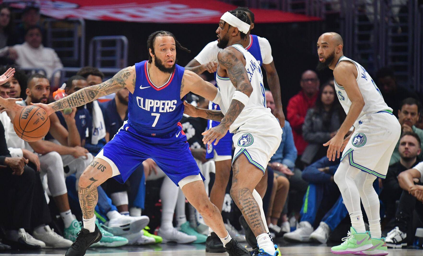 原创nba常规赛快船遭森林狼22分逆转小卡戈贝尔伤退爱德华兹37分