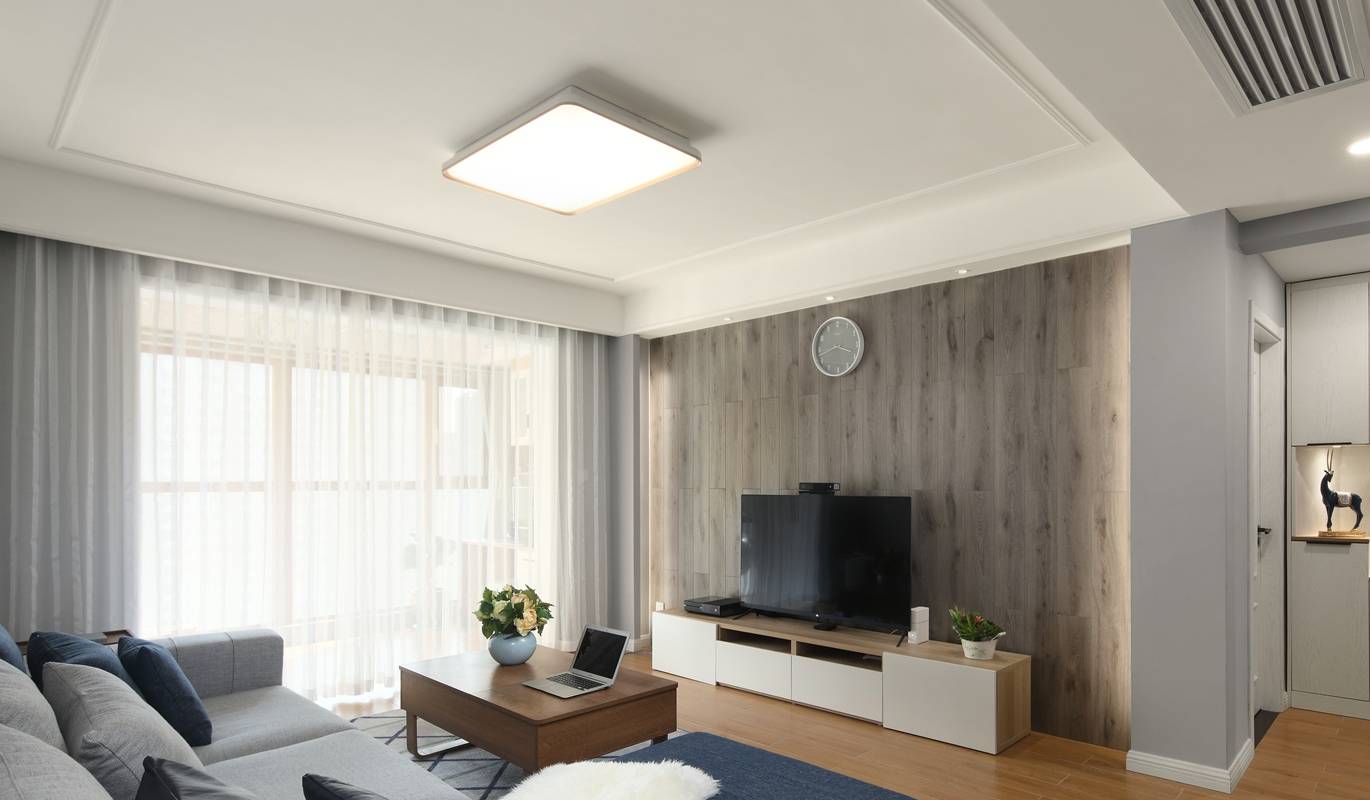 原创27万装修108㎡现代风格的家客厅的亮点原来在这