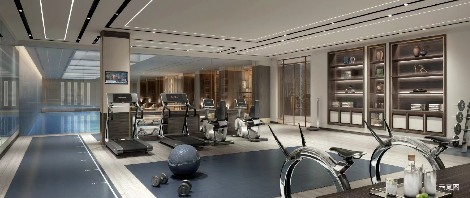 项目规划超3000㎡圈层私域会所,私享私宴厅,红酒吧,健身房等圈层空间