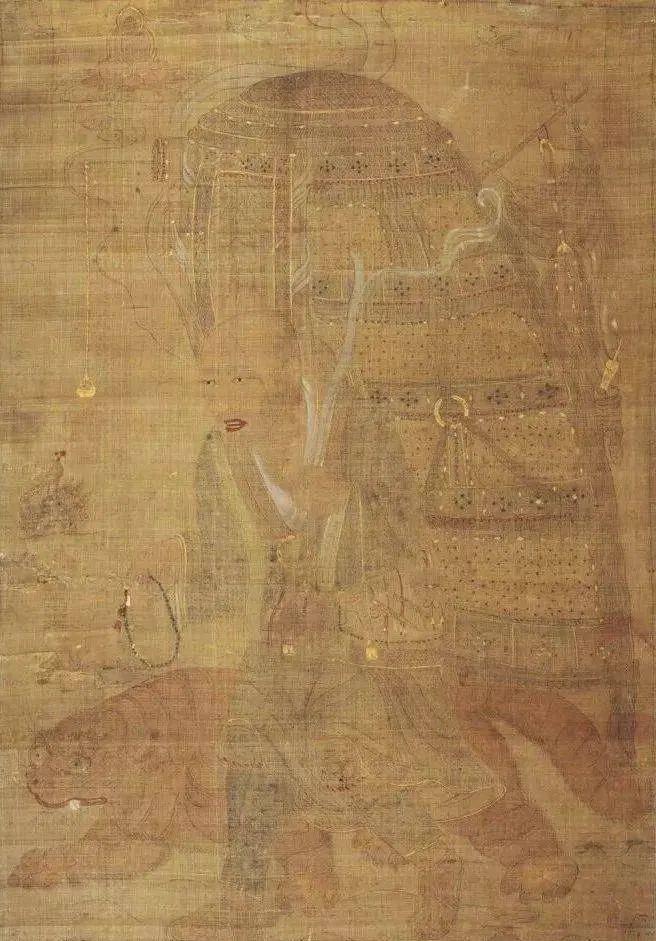 历史教材,终于把戴大耳环挂骷髅头的"玄奘像"拿掉了_日本_中国_绢画