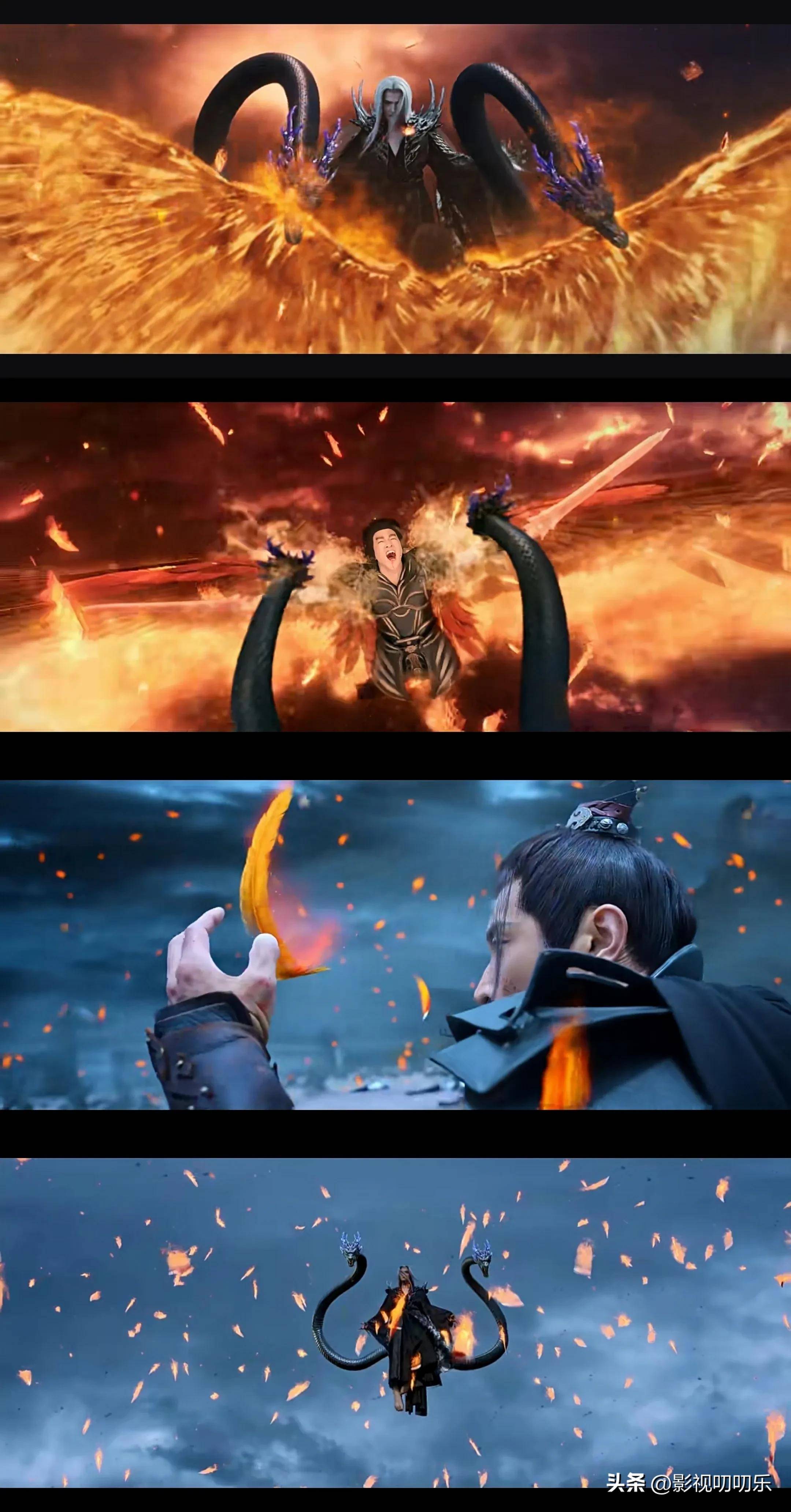 烈焰除了奇葩妆造男主略微尴尬的演技台词剧情特效竟还不错