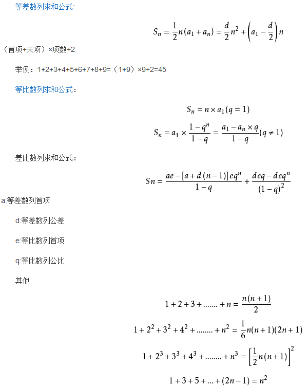 等差数列公式图片