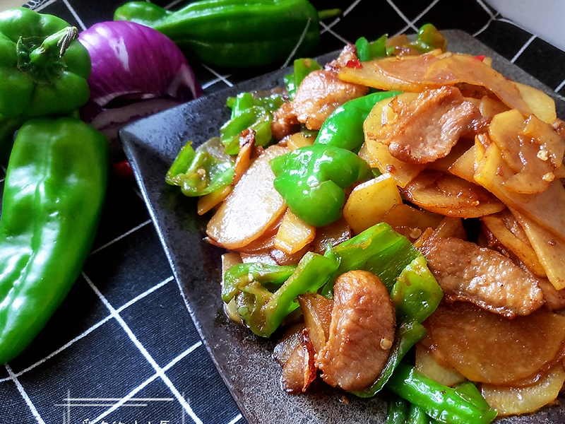 肉炒青椒土豆片图片图片