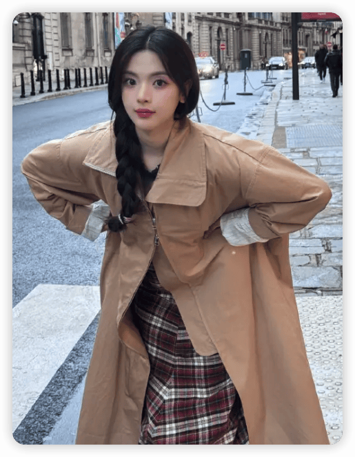 清新少女风杨超越的时尚穿搭