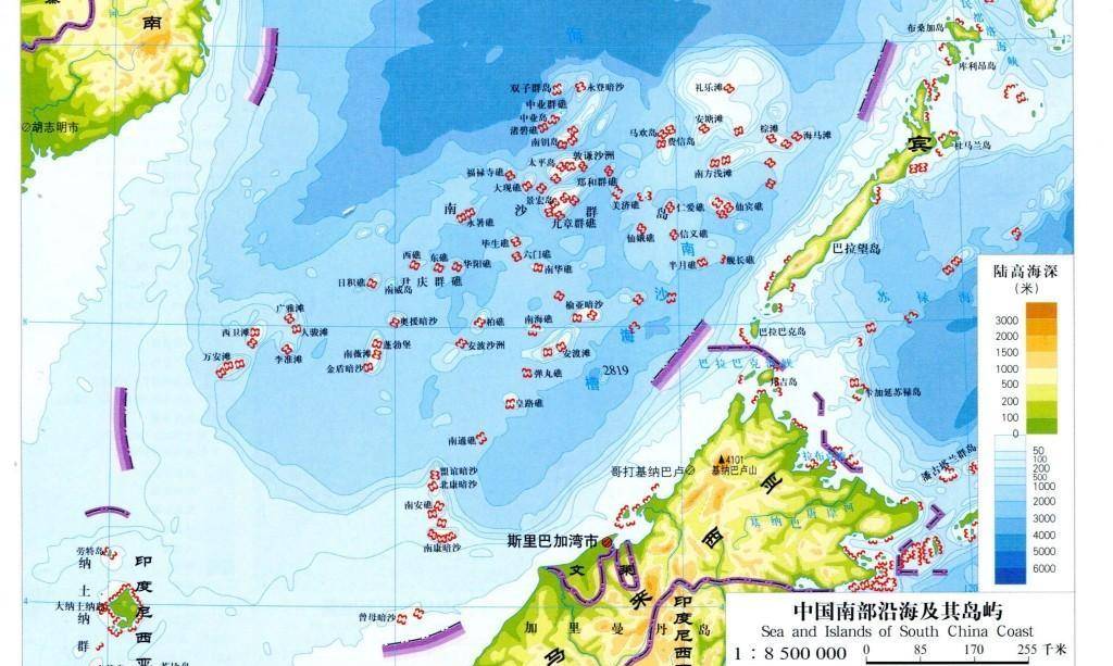 南海是我国不可分割的领土,在这里我们拥有210万平方公里的海域面积.
