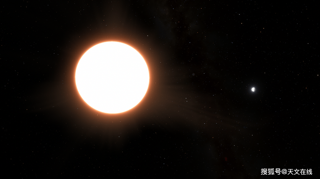 系外行星ltt9779b绕其恒星公转的示意图.(图片来源:里卡多.拉米雷斯.