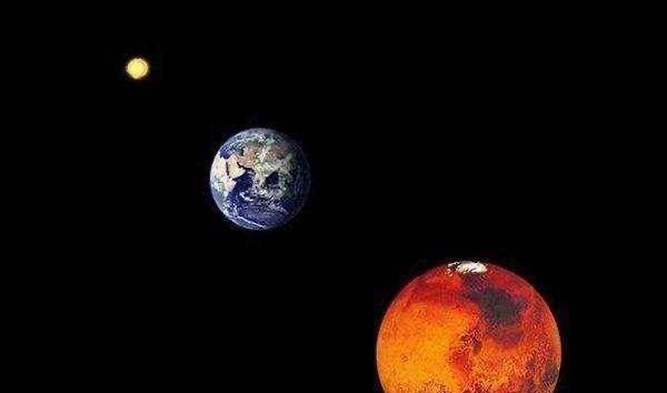 像一颗人造行星和地球火星共同绕太阳公转,并远离地球,飞向火星