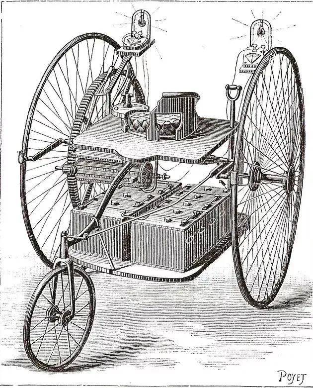 在蒸汽动力问世后被发明出来的,并不是我们熟知的卡尔·本兹的三轮