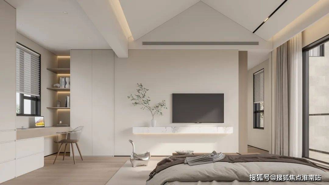 卧房the entrance space exudes a modern and minimalist charm