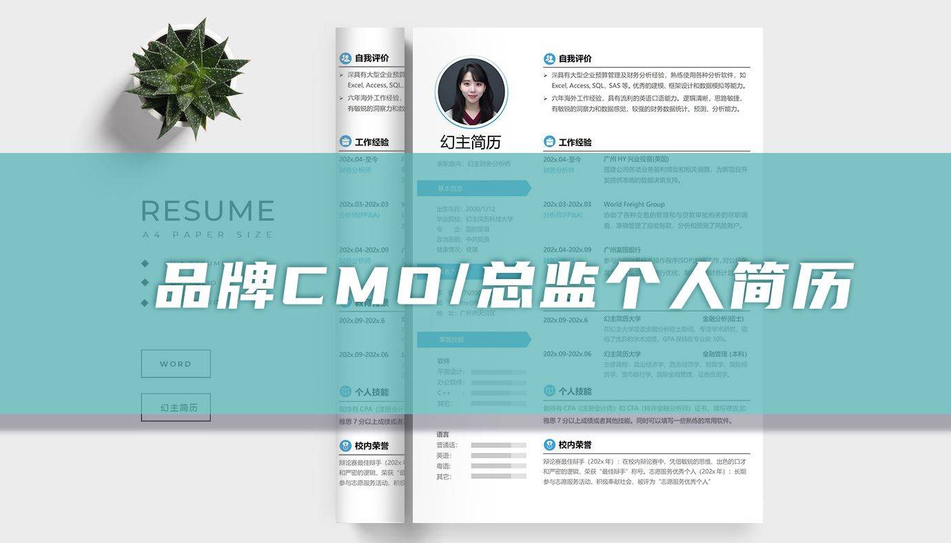 应聘品牌CMO/总监的个人简历_搜狐网