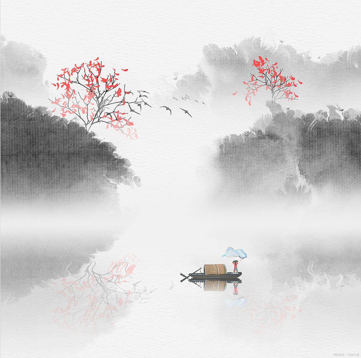 浮云游子意落日故人情32句五言情感诗词友情长存不负此生