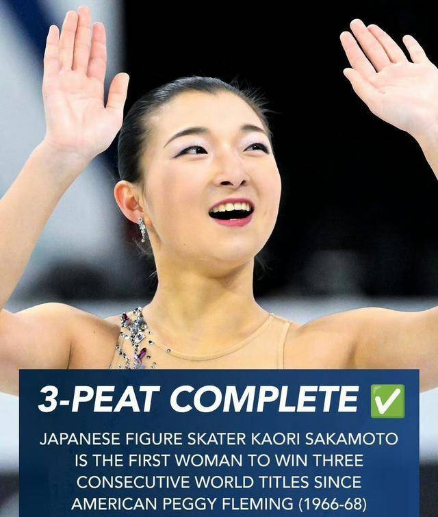 原创坂本花织三连冠日本选手夺得花滑世锦赛女子单人滑金牌